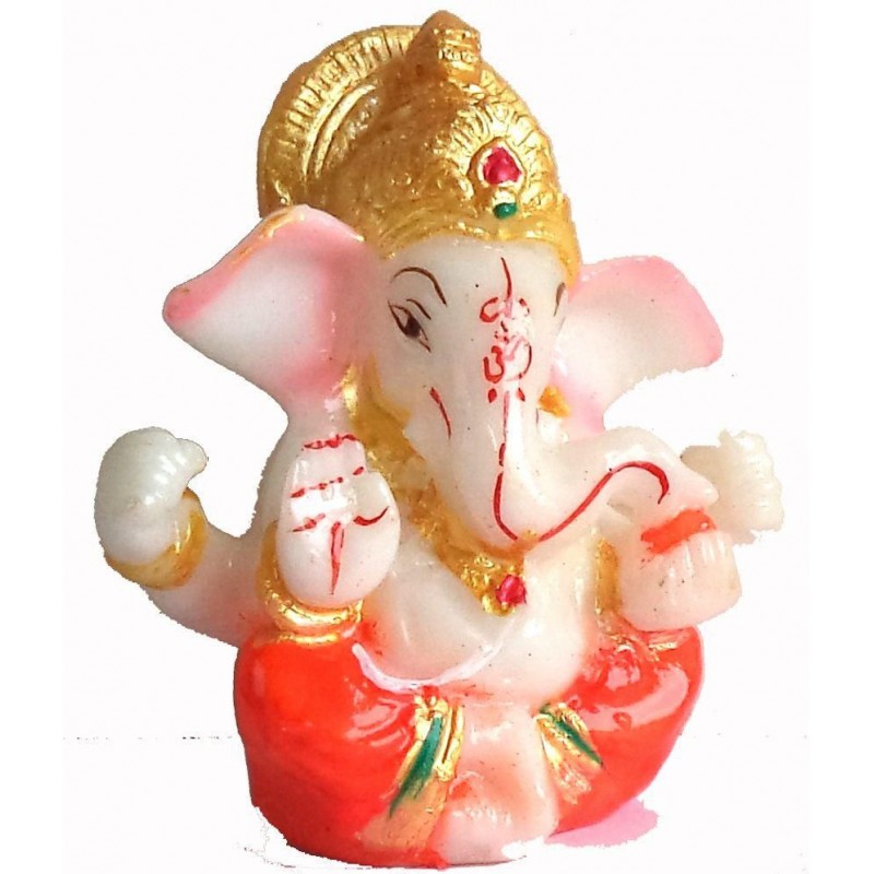 Tej Gifts Mukut Ganesh Decorative Statue Show Piece- Pack of 1