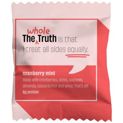 The Whole Truth - Mini Protein Bars - Cranberry - Pack of 8 - 8 x 27g - No Added Sugar - All Natural The Whole Truth - Mini Protein Bars - Cranberry - Pack of 8 - 8 x 27g - No Added Sugar - All Natural