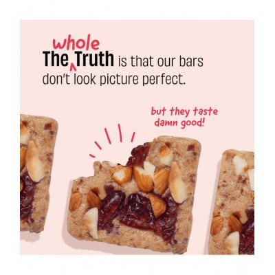 The Whole Truth - Mini Protein Bars - Cranberry - Pack of 8 - 8 x 27g - No Added Sugar - All Natural The Whole Truth - Mini Protein Bars - Cranberry - Pack of 8 - 8 x 27g - No Added Sugar - All Natural