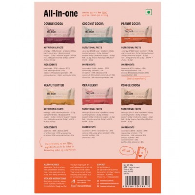 The Whole Truth - Protein Bars - All-In-One - Pack of 6 (6 x 52g) - No Added Sugar - All Natural