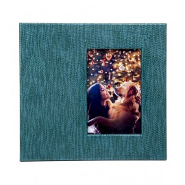 Thylable Leather Table Top & Wall hanging Green Single Photo Frame - Pack of 1