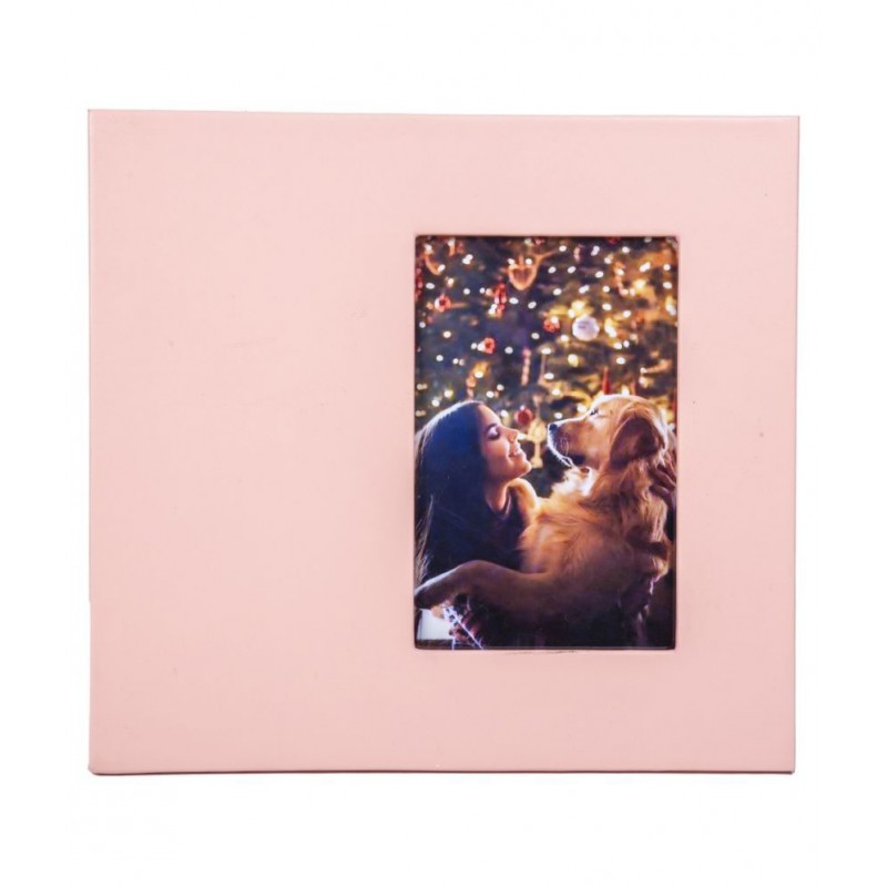 Thylable Leather Table Top & Wall hanging Pink Single Photo Frame - Pack of 1