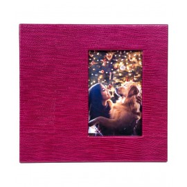 Thylable Leather Table Top & Wall hanging Pink Single Photo Frame - Pack of 1