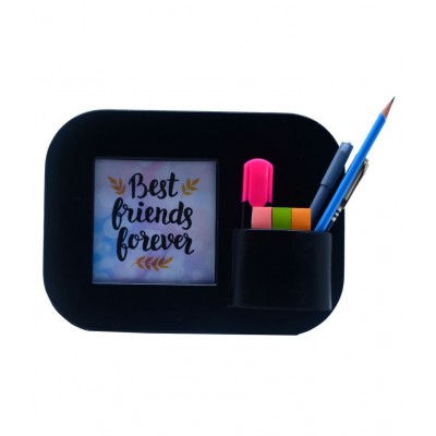 Thylable Leather TableTop Black Single Photo Frame - Pack of 1