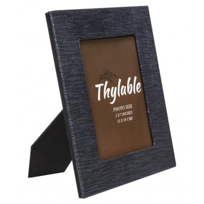 Thylable Leather TableTop Blue Photo Frame Sets - Pack of 2