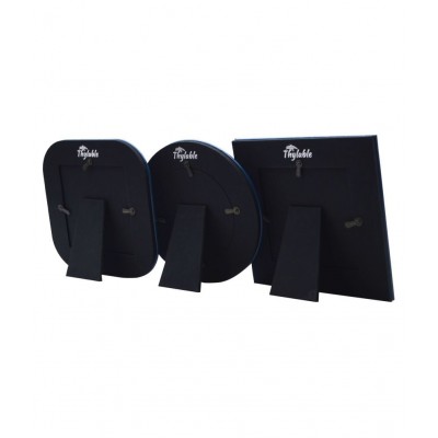Thylable Leather TableTop Blue Photo Frame Sets - Pack of 3