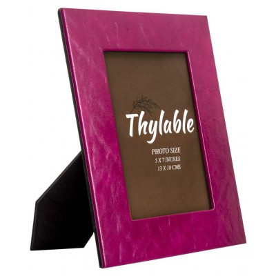 Thylable Leather TableTop Purple Photo Frame Sets - Pack of 2