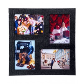 Thylable Leather Wall Hanging Brown Photo Frame Sets - Pack of 1