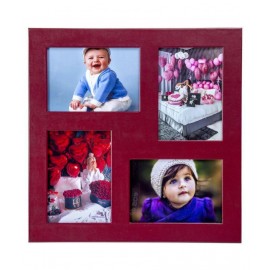 Thylable Leather Wall Hanging Brown Photo Frame Sets - Pack of 1