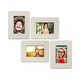 Thylable Leather Wall Hanging White Photo Frame Sets - Pack of 4