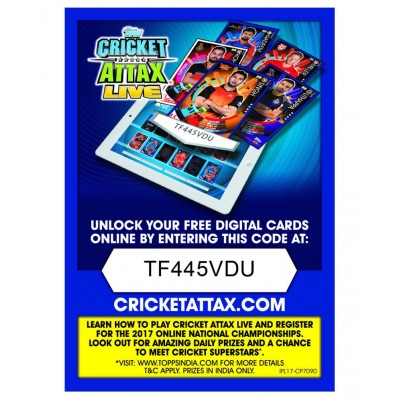 Topps Cricket Attax IPL CA 2017 50’s Multicolour Card Game