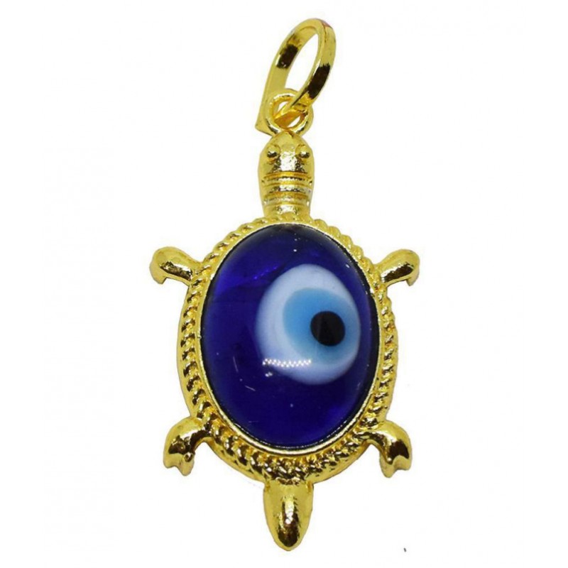 Tortoise Shape Evil Eye Protection Stone Pendant