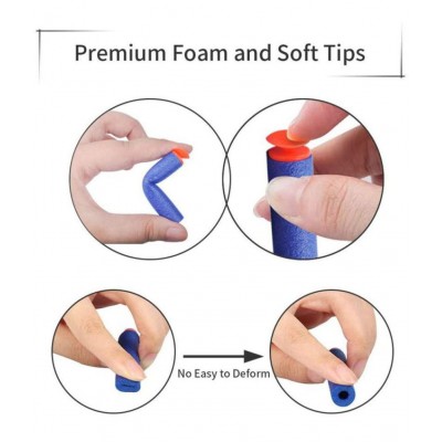 Toy Cloud Hot Fire Gun Bullet Soft Foam Dart for Nerf Gun Refill Pack 100 Pcs Sticky Head Darts for Nerk N-Stike Elite Guns