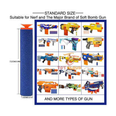 Toy Cloud Hot Fire Gun Bullet Soft Foam Dart for Nerf Gun Refill Pack 100 Pcs Sticky Head Darts for Nerk N-Stike Elite Guns