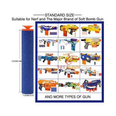 Toy Cloud Hot Fire Gun Bullet Soft Foam Dart for Nerf Gun Refill Pack 40 Pcs Sticky Head Darts for Nerk N-Stike Elite Guns