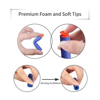 Toy Cloud Hot Fire Gun Bullet Soft Foam Dart for Nerf Gun Refill Pack 40 Pcs Sticky Head Darts for Nerk N-Stike Elite Guns