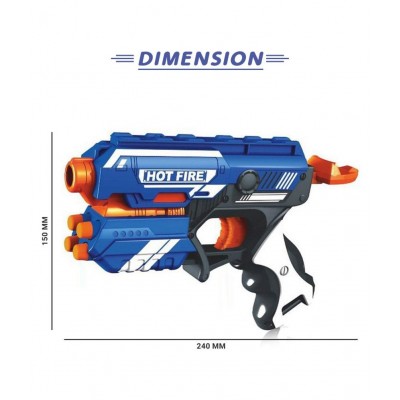 Toy Cloud Manual Soft Blaster Bullet Dart Gun Toy with 10 Soft Bullets, Safe and Long Range Shooting Gun (5 Soft Foam Bullets and 5 Suction Dart Bullets)