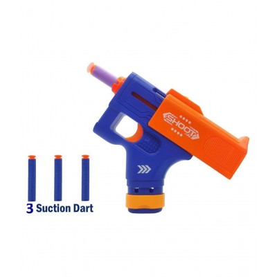Toy Cloud Mouser Shape Mini Soft Blaster Manual Soft Bullet Shooting Gun Toy with 3 Safe Foam Bullets for Kids - 8+Years