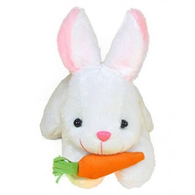 ToyHub Soft Bunny Rabbit With Carrot - 26 cm (White)