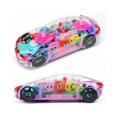 Toys Boutique 360 Degree Rotating Transparent Concept Racing Car with 3D Flashing Led Light Music for Kids 3+Ages , Electric Cars Toys for Children Kids Toys Gift