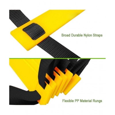 Toyshine 4 Meters Agility Ladder Speed Ladder Training Ladder for Soccer, Speed, Football Fitness Feet Training Carry Bag (SSTP)