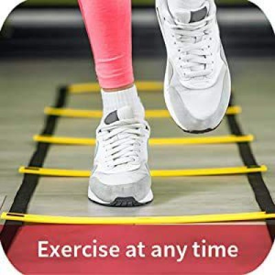 Toyshine 4 Meters Agility Ladder Speed Ladder Training Ladder for Soccer, Speed, Football Fitness Feet Training Carry Bag (SSTP)