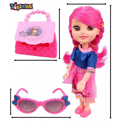 Toyshine 8 Inches Angel Doll Toy with Toy Make Up Accessories,, Multicolour