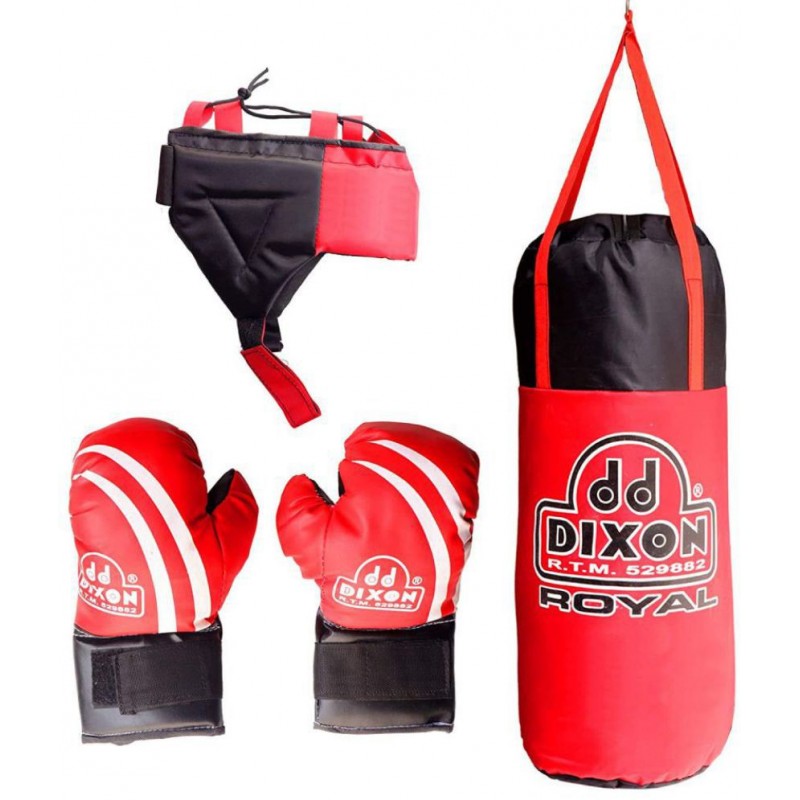Toyshine Boxing Kit with Gloves and Head Guard, 48 Cms, Filled with Cotton, 5-9 Year, Red SSTP