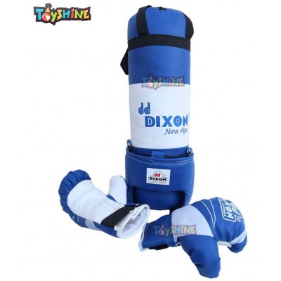 Toyshine Dixon Kids Polyester Boxing Kit (Blue) with Gloves and Head Guard, Medium (18 Inches, 3-4 Years) (SSTP)