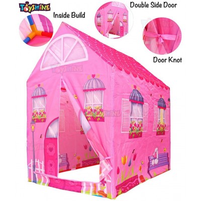 Toyshine Doll House Tent House, Play Tent for Kids, Pretend Playhouse, Taffeta Material Cloth