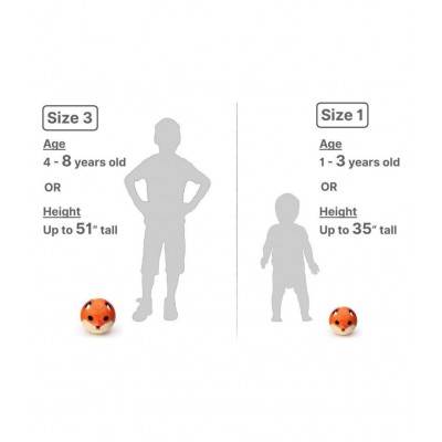 Toyshine Edu-Sports 2 in 1 Kids Football Soccer Educational Toy Ball, Size 3, 4-8 Years Kids Toy Gift Sports - Fox and Sloth