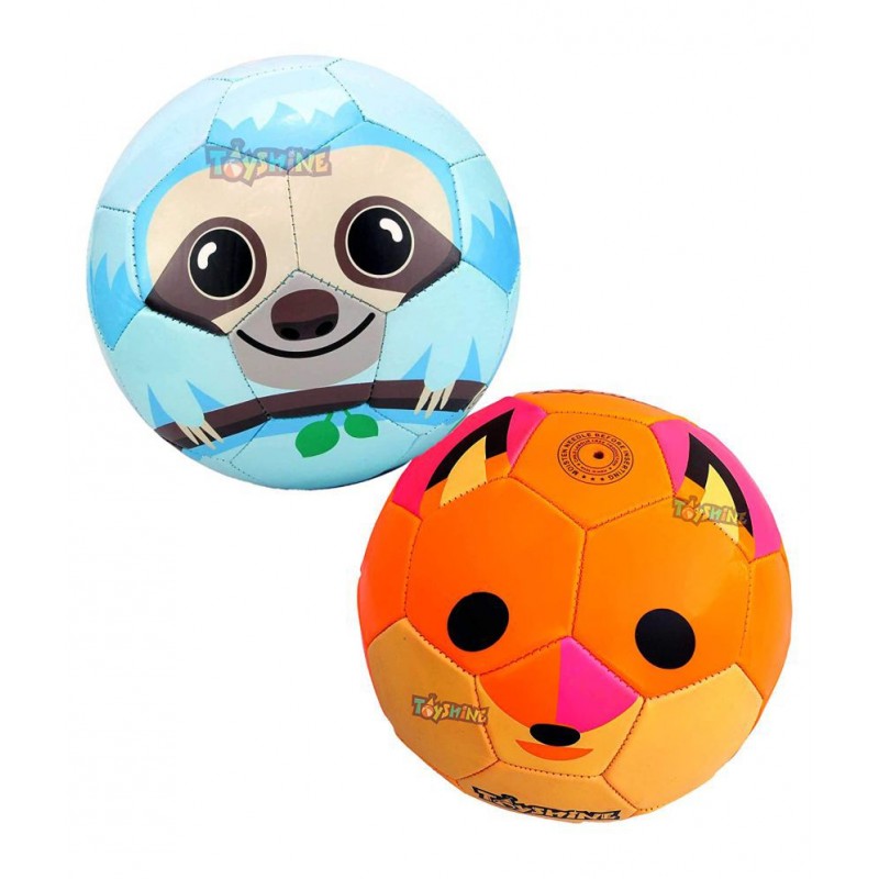 Toyshine Edu-Sports 2 in 1 Kids Football Soccer Educational Toy Ball, Size 3, 4-8 Years Kids Toy Gift Sports - Fox and Sloth