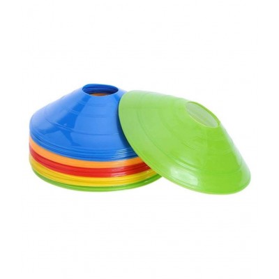 Toyshine Fitness Combo - 6 Pc (12 Inches) Stacking Cones, 10 Pc Space Markers and 1 Pc Agility Ladder (8 M) (SSTP)- Multicolour