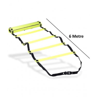 Toyshine Fitness Combo - 6 pc (9 Inches) Stacking Cones, 10 Pc Space Markers and 1 Pc Agility Ladder (6 Meters) (SSTP)