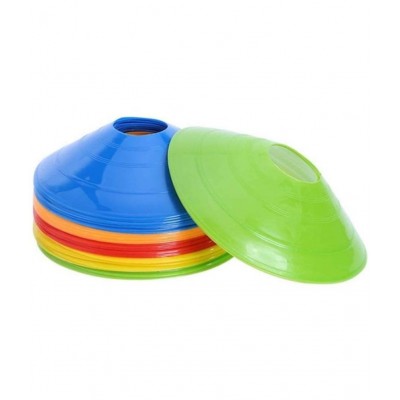 Toyshine Fitness Combo - 6 pc (9 Inches) Stacking Cones, 10 Pc Space Markers and 1 Pc Agility Ladder (6 Meters) (SSTP)