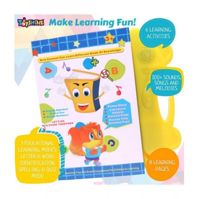 Toyshine Interactive E Learning Children Book Musical English Educational Phonetic Learning Book for 3+ Years, Model - B