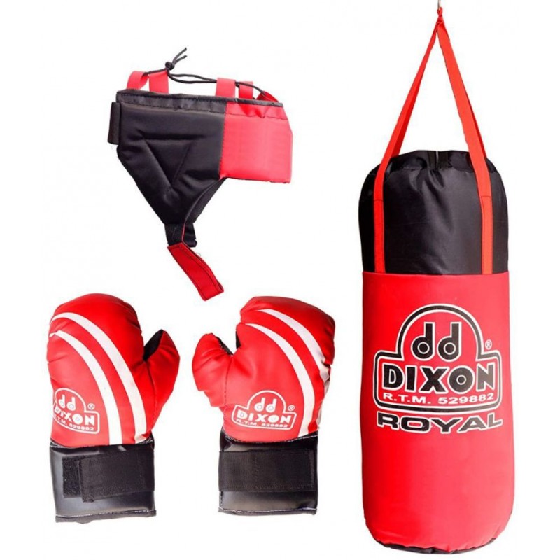 Toyshine Kids Polyester Boxing Kit with Gloves and Head Guard, Medium (23 Inches, Red) SSTP