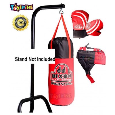 Toyshine Kids Polyester Boxing Kit with Gloves and Head Guard, Medium (23 Inches, Red) SSTP