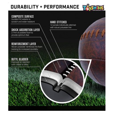 Toyshine Legend Home Football 5 No, Leather Look, Hand Stiched | Perfect for Home Parties, Games, Kids Play (SSTP)