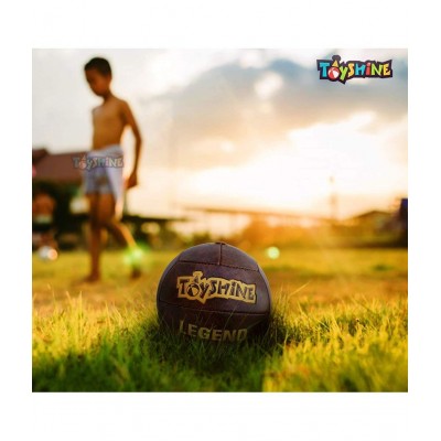 Toyshine Legend Home Football 5 No, Leather Look, Hand Stiched | Perfect for Home Parties, Games, Kids Play (SSTP)