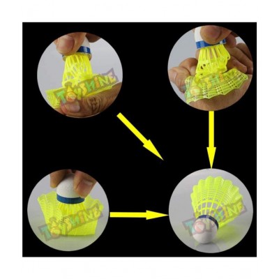 Toyshine Multicolor Nylon Stable and Sturdy Badminton Shuttlecocks/Shuttles - Pack of 6 (SSTP)