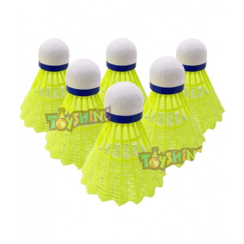 Toyshine Multicolor Nylon Stable and Sturdy Badminton Shuttlecocks/Shuttles - Pack of 6 (SSTP)