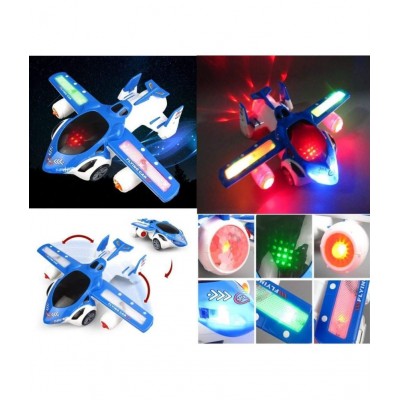 Toyshine Music and Lights Flying Car Bump and Go Action, Battery Operated Toy for Boys Girls (Not Flying)
