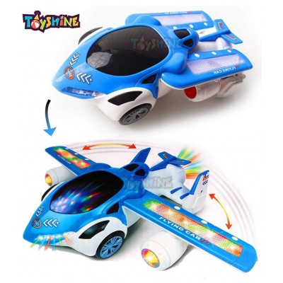 Toyshine Music and Lights Flying Car Bump and Go Action, Battery Operated Toy for Boys Girls (Not Flying)