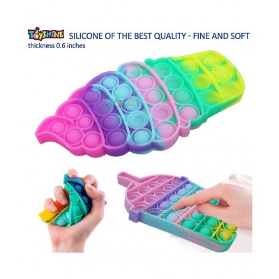 Toyshine Pack of 2 - Cone Softy and Shaker - Fidget Popping Sounds Toy, BPA Free Silicone, Push Bubbles Toy for Autism Stress Reliever, Sensory Toy Pop It Toy