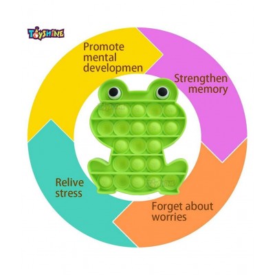 Toyshine Pack of 2 - Heavy Octopus and Frog- Fidget Popping Sounds Toy, BPA Free Silicone, Push Bubbles Toy for Autism Stress Reliever, Sensory Toy Pop It Toy