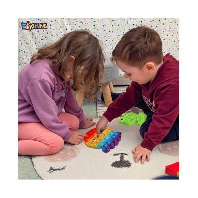 Toyshine Pack of 2 - Heavy Octopus and Frog- Fidget Popping Sounds Toy, BPA Free Silicone, Push Bubbles Toy for Autism Stress Reliever, Sensory Toy Pop It Toy