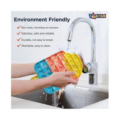 Toyshine Pack of 2 - ICE Cream and Star- Fidget Popping Sounds Toy, BPA Free Silicone, Push Bubbles Toy for Autism Stress Reliever, Sensory Toy Pop It Toy