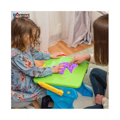 Toyshine Pack of 2- Big Heart (63 Bubbles) and Unicorn (28 Bubbles) Pop it Popping Sounds Toy, Push Bubbles for Autism Stress Reliever, Sensory Pop It Toy- Green Unicorn Mulitcolor Heart