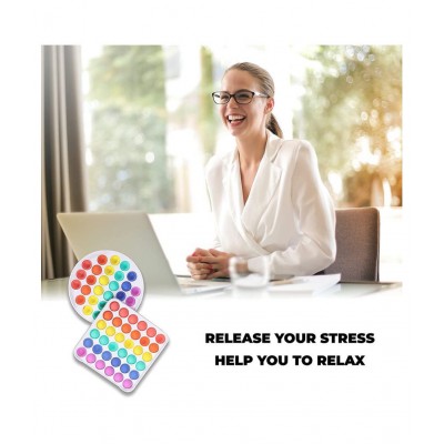 Toyshine Pack of 2- Unicorn and Heart Heavy Pop it - Fidget Popping Sounds Toy, BPA Free Silicone, Push Bubbles Toy for Autism Stress Reliever, Sensory Toy Pop It Toy